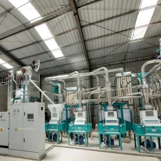 Milling machinery inside a flour mill